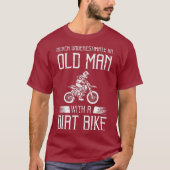 Funny Dirt Bike Geschenk für Motocross Lover Vater T-Shirt (Vorderseite)