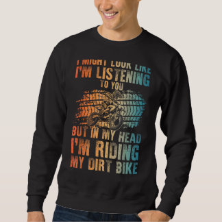 Funny Dirt Bike Kunst für Männer Frauen Dirtbike M Sweatshirt