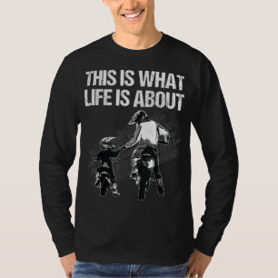 Funny Dirt Bike Kunst für Männer Vater Kinder Moto T-Shirt