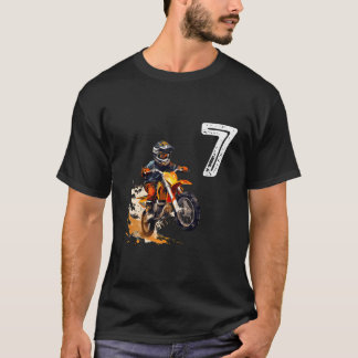 Funny Dirt Bike Motorrad 7 Jahre Altes Motocross m T-Shirt