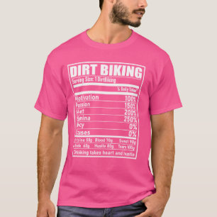 Funny Dirt Biking Nutrition Label Motocross T-Shirt