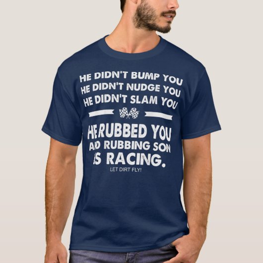 Funny DIrt Track Racing Modifiziertes Spätmodell T-Shirt (Vorderseite)