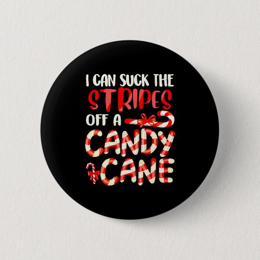 Funny Dirty Candy Cane Christmas Hilarious Santa H Button (Vorderseite)
