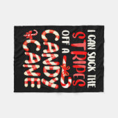 Funny Dirty Candy Cane Christmas Hilarious Santa H Fleecedecke (Vorderseite (Horizontal))