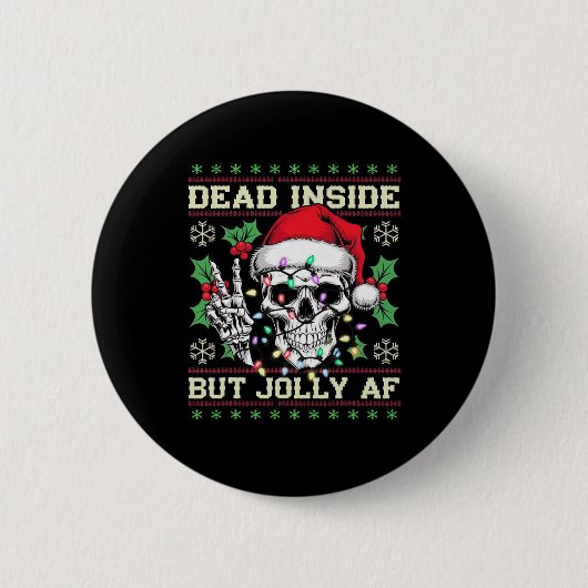 Funny Dirty Christmas Ugly Sweater  Button (Vorderseite)