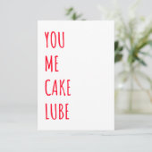 Funny Dirty Naughty Birthday Card Dankeskarte (Stehend Vorderseite)