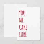 Funny Dirty Naughty Birthday Card Dankeskarte (Vorne/Hinten)