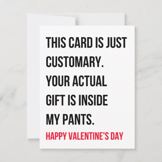 Funny Dirty Naughty Valentinstag Card Feiertagskarte (Vorderseite)