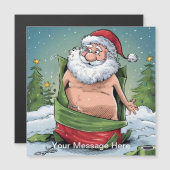 Funny Dirty Santa Christmas Collection Magnetkarte (Vorne/Hinten)