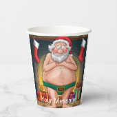 Funny Dirty Santa Christmas Collection Pappbecher (Rückseite)