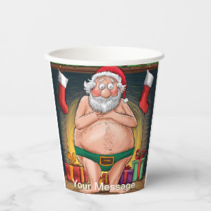 Funny Dirty Santa Christmas Collection Pappbecher