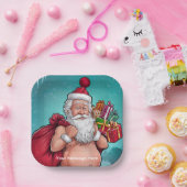 Funny Dirty Santa Christmas Collection Pappteller (Party)