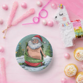 Funny Dirty Santa Christmas Collection Pappteller (Party)