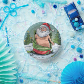 Funny Dirty Santa Christmas Collection Pappteller (Party)