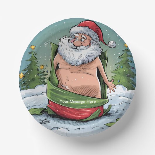 Funny Dirty Santa Christmas Collection Pappteller (Vorderseite)