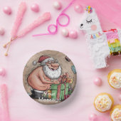 Funny Dirty Santa Christmas Collection Pappteller (Party)