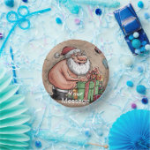 Funny Dirty Santa Christmas Collection Pappteller (Party)