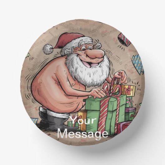 Funny Dirty Santa Christmas Collection Pappteller (Vorderseite)