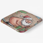 Funny Dirty Santa Christmas Collection Pappteller (Gewinkelt)