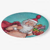 Funny Dirty Santa Christmas Collection Pappteller (Schrägansicht)
