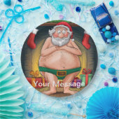Funny Dirty Santa Christmas Collection Pappteller (Party)
