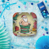 Funny Dirty Santa Christmas Collection Pappteller (Party)