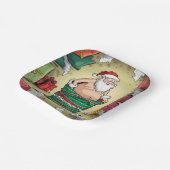 Funny Dirty Santa Christmas Collection Pappteller (Gewinkelt)