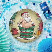 Funny Dirty Santa Christmas Collection Pappteller (Party)