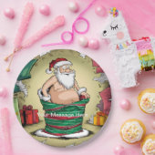 Funny Dirty Santa Christmas Collection Pappteller (Party)