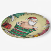 Funny Dirty Santa Christmas Collection Pappteller (Schrägansicht)