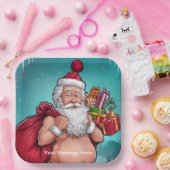 Funny Dirty Santa Christmas Collection Pappteller (Party)