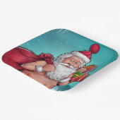 Funny Dirty Santa Christmas Collection Pappteller (Gewinkelt)