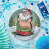 Funny Dirty Santa Christmas Collection Pappteller (Party)