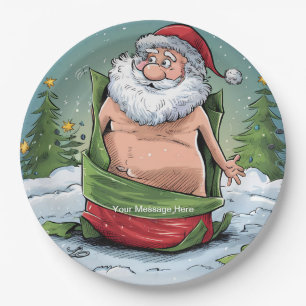 Funny Dirty Santa Christmas Collection Pappteller