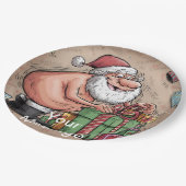 Funny Dirty Santa Christmas Collection Pappteller (Schrägansicht)