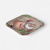 Funny Dirty Santa Christmas Collection Pappteller (Gewinkelt)