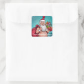 Funny Dirty Santa Christmas Collection Quadratischer Aufkleber (Tasche)