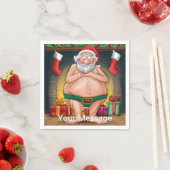 Funny Dirty Santa Christmas Collection Serviette (Beispiel)