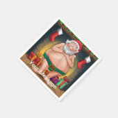 Funny Dirty Santa Christmas Collection Serviette (Ecke)
