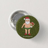 Funny Dirty Weihnachtsauflistungspapier Button (Vorne & Hinten)