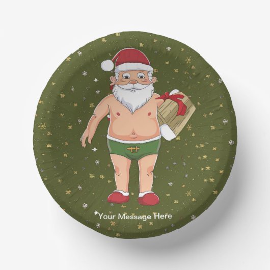 Funny Dirty Weihnachtsauflistungspapier Pappteller (Vorderseite)