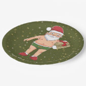 Funny Dirty Weihnachtsauflistungspapier Pappteller (Schrägansicht)