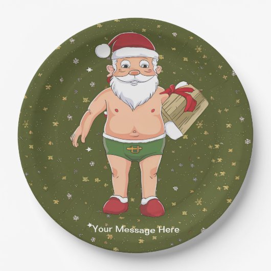 Funny Dirty Weihnachtsauflistungspapier Pappteller (Vorderseite)
