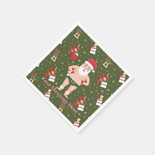 Funny Dirty Weihnachtsauflistungspapier Serviette (Ecke)