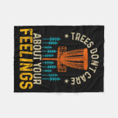 Funny Disc Golf Apparel Co. Disc Golf Trees Don't Fleecedecke (Vorderseite (Horizontal))
