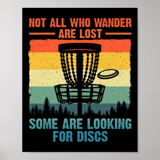 Funny Disc Golf Art For Men Women Disc Golfer Play Poster
