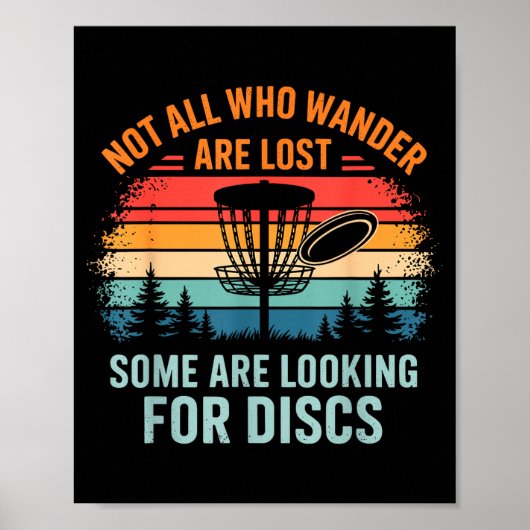 Funny Disc Golf Art For Men Women Disc Golfer Play Poster (Vorne)