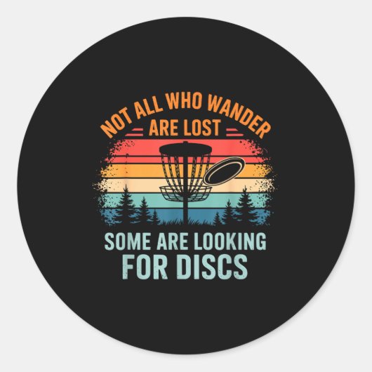 Funny Disc Golf Art For Men Women Disc Golfer Play Runder Aufkleber (Vorderseite)