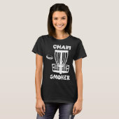 Funny Disc Golf Chain Smoker T-Shirt (Vorne ganz)