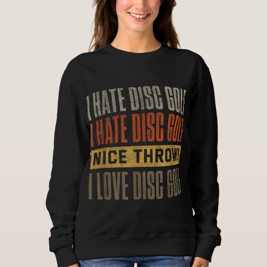 Funny Disc Golf Men Vintage Disc Golfplätze Sweatshirt (Vorderseite)